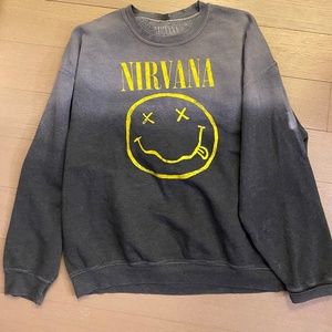 Urban Outfitters Gray Distressed Nirvana Sweatshirt